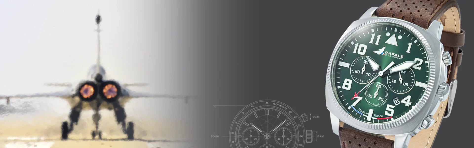 Montres Rafale Solo Display Chronographes