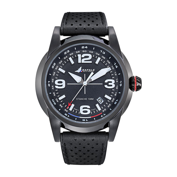Montre Rafale Solo Display RSD Cadran et Cuir Noir 666022
