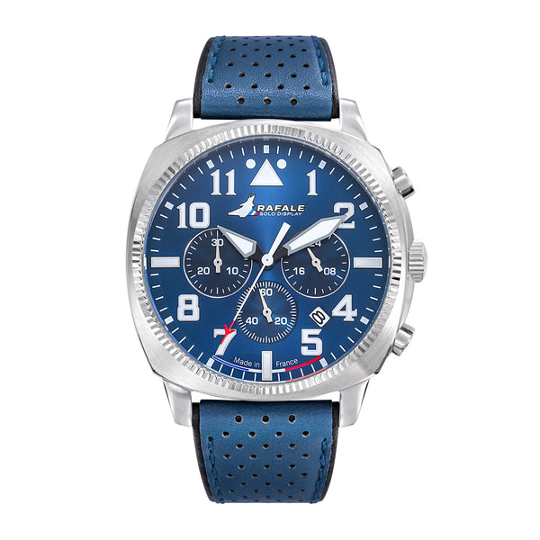 Montre Rafale Solo Display COACH Chrono Cuir Bleu 666025