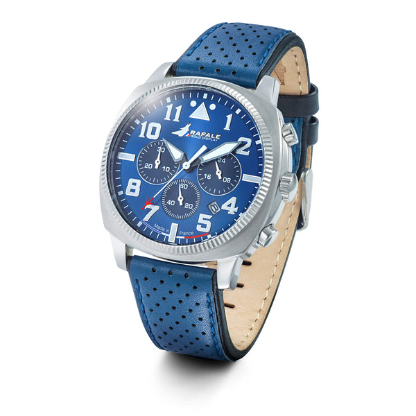 Montre Rafale Solo Display COACH Chrono Cuir Bleu 666025