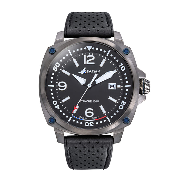 Montre Rafale Solo Display PILOTE Cuir Noir 666035