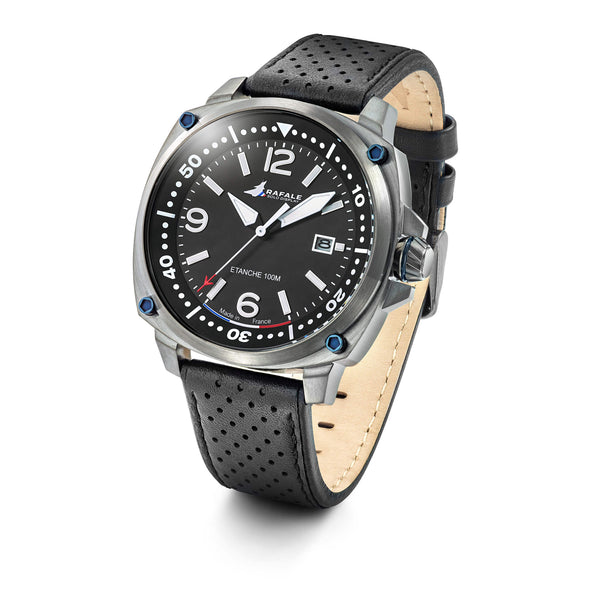Montre Rafale Solo Display PILOTE Cuir Noir 666035