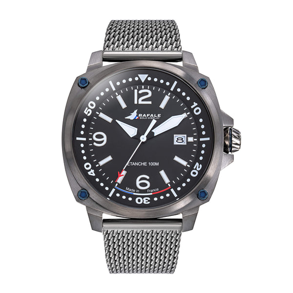 Montre Rafale Solo Display PILOTE Acier Cadran noir 666036