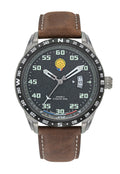 Montre Cadran Noir Cuir Marron A2-100ID-668125