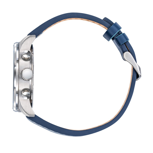Montre Chronographe Athos1 Cadran Bleu Cuir Bleu A1-100l-668145
