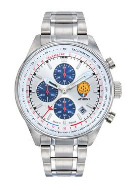 Montre Chronographe Athos 1 Cadran Gris Bracelet Acier A1-100L-668150