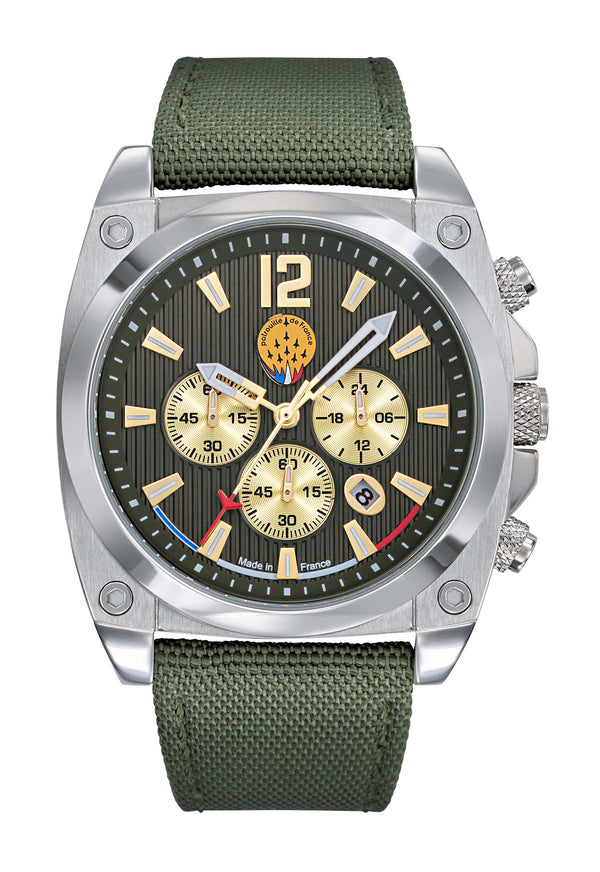Montre Chrono TARMAC 701 Kaki Compteurs Dorés 668520