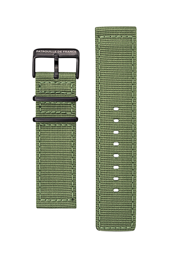 Bracelet Tissé Vert Kaki 24mm