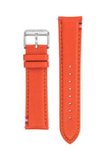 Bracelet Cuir Orange Surpiqué Tricolore 22mm
