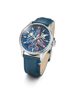 Coffret ATHOS-668910 Automatique Cuir Bleu