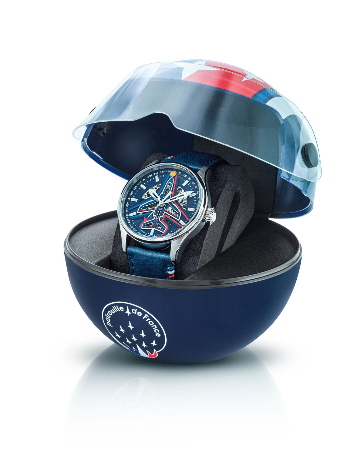 Coffret ATHOS-668910 Automatique Cuir Bleu
