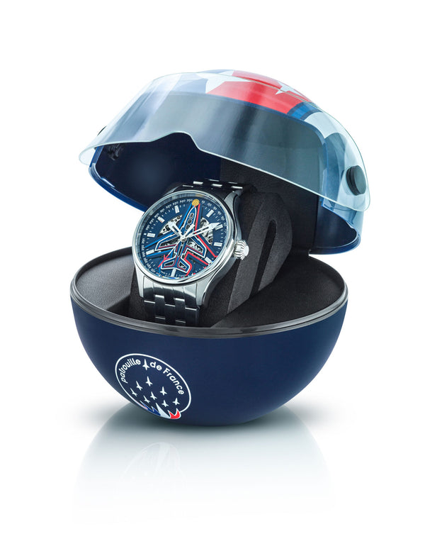 Coffret ATHOS-668911 Automatique Cadran Bleu Bracelet Acier
