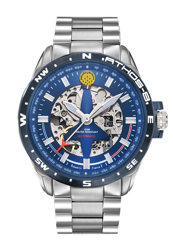 Montre Automatique Acier Cadran Bleu A8-100ED-668110