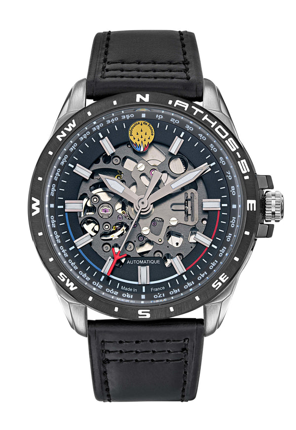 Montre Automatique Cadran et Cuir Noir A5-100PRS-668116