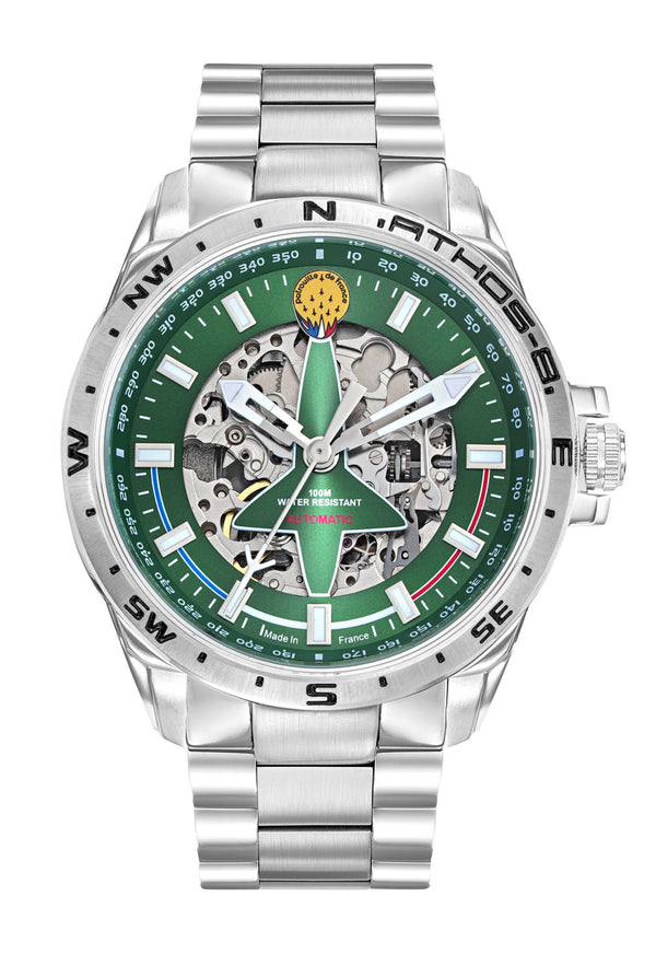 Montre Automatique Acier Cadran Vert A8-100ED-668142