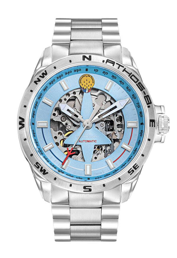 Montre Automatique Acier Cadran Bleu Clair A8-100ED-668144