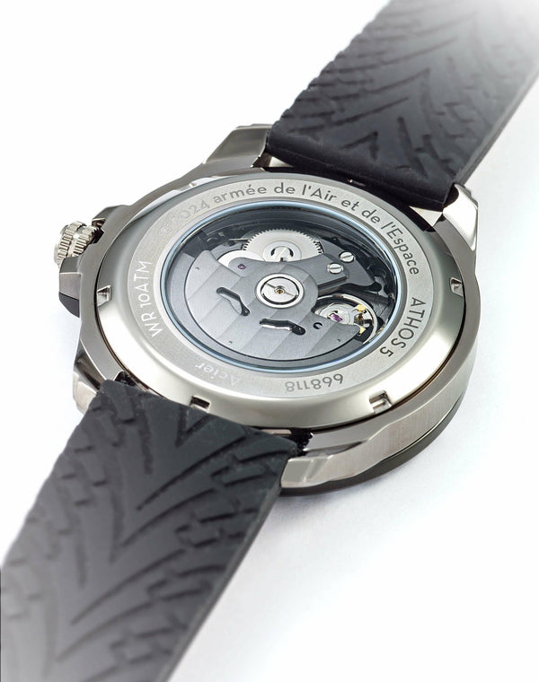 Montre Automatique Silicone Noir et Bleu A5-100PRS-668119