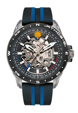 Montre Automatique Silicone Noir et Bleu A5-100PRS-668119