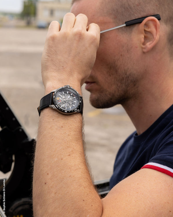 Montre Automatique Cadran et Cuir Noir A5-100PRS-668116
