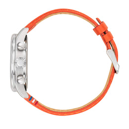 Montre Chronographe Cadran Bleu Cuir Orange A7-100EG-668137